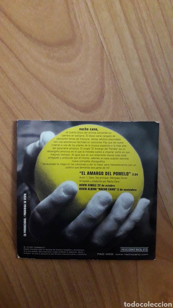 CDs de m&uacute;sica: NACHO CANO. EL AMARGO DEL POMELO - Foto 2