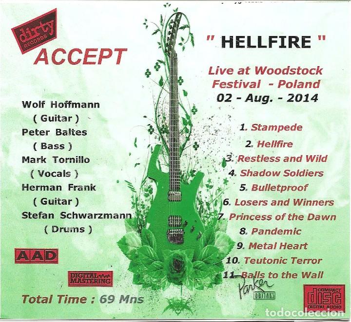 CDs de m&uacute;sica: CD ACCEPT - Hellfire - Live Poland 2014 - Foto 2