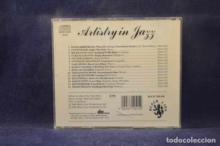 CDs de m&uacute;sica: VARIOUS &lrm;- ARTISTRY IN JAZZ - CD - Foto 2