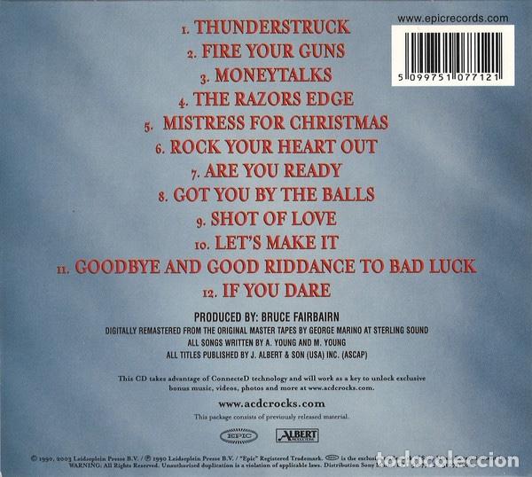 CDs de m&uacute;sica: AC/DC &lrm;&ndash; The Razors Edge - CD audio - Foto 3