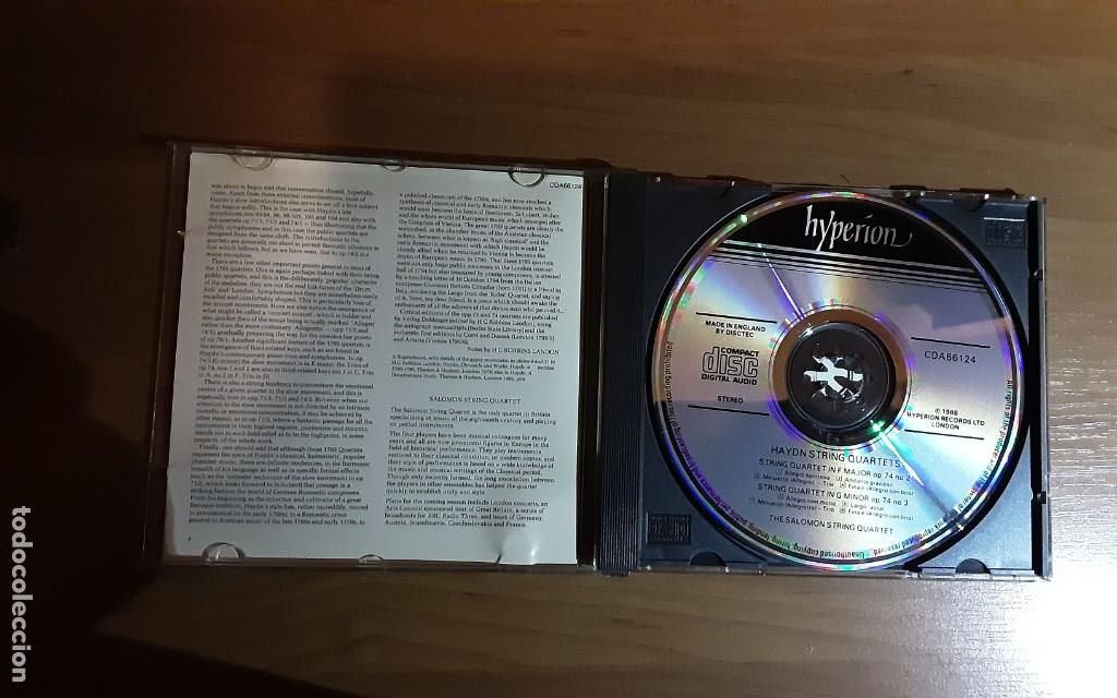 CDs de m&uacute;sica: Haydn: String Quartets, Op. 74/2 & Op. 74/3 Salomon Quartet - Hyperion 1983 - Foto 4