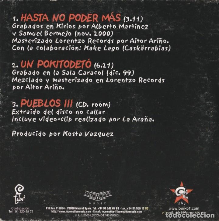 CDs de m&uacute;sica: Boikot - Hasta no poder mas- CD single promocional - Foto 2