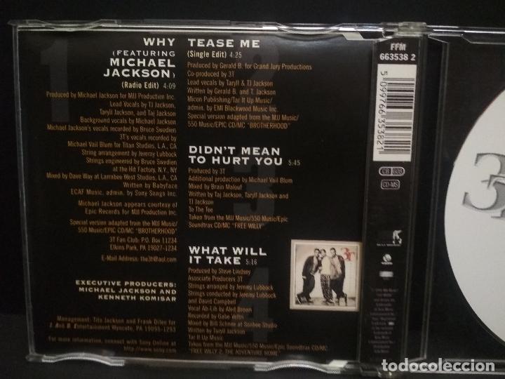 CDs de m&uacute;sica: 3T - WHY - FEATURING MICHAEL JACKSON (CD SINGLE ) 1996 - 4 TEMAS PEPETO - Foto 2