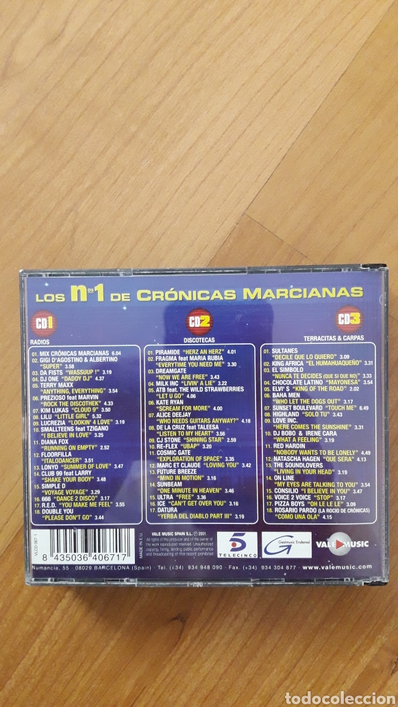 CDs de m&uacute;sica: TRIPLE CD LOS N&Uacute;MEROS 1 DE CR&Oacute;NICAS MARCIANAS - Foto 2