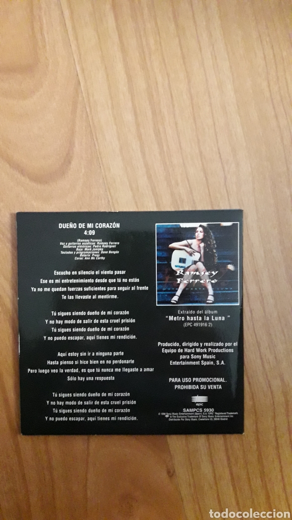 CDs de m&uacute;sica: RAMSEY FERRERO. DUE&Ntilde;O DE MI CORAZ&Oacute;N - Foto 2