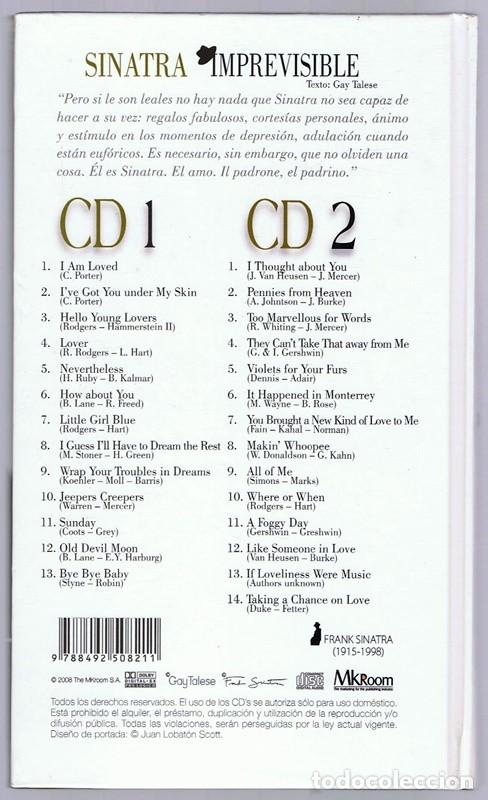 CDs de m&uacute;sica: SINATRA IMPREVISIBLE (LIBRO + 2 CD&acute;S) - Foto 2
