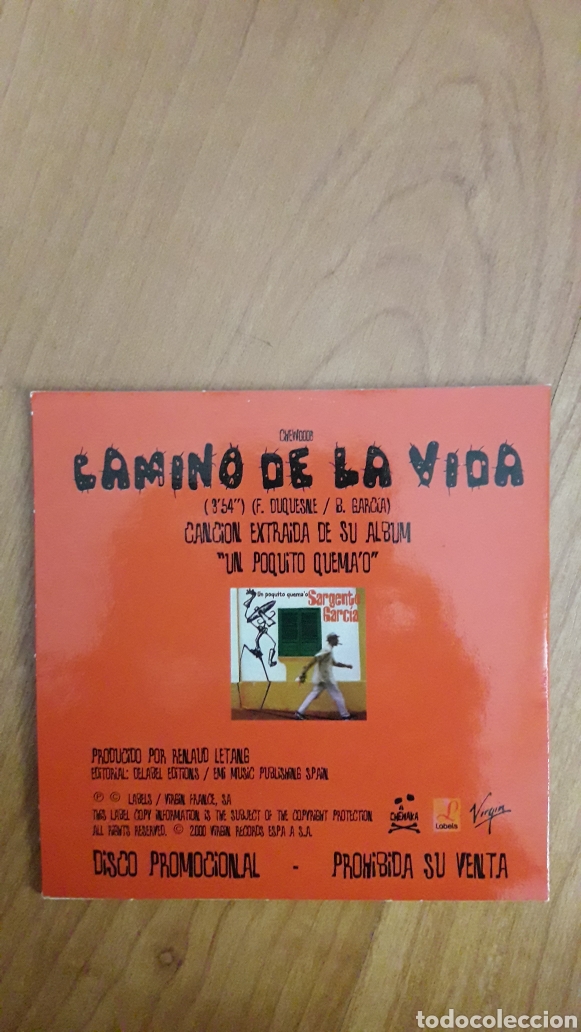 CDs de m&uacute;sica: SARGENTO GARC&Iacute;A. CAMINO DE LA VIDA - Foto 2