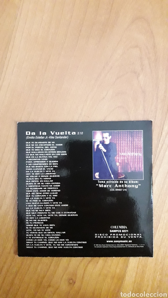 CDs de m&uacute;sica: MARC ANTHONY. DA LA VUELTA - Foto 2