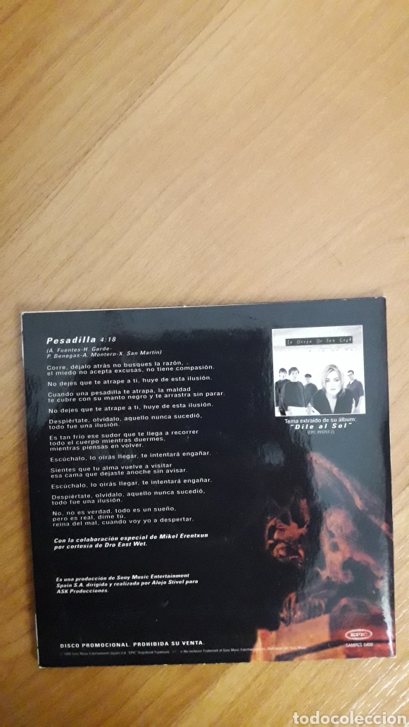 CDs de m&uacute;sica: LA OREJA DE VAN GOGH. PESADILLA - Foto 2