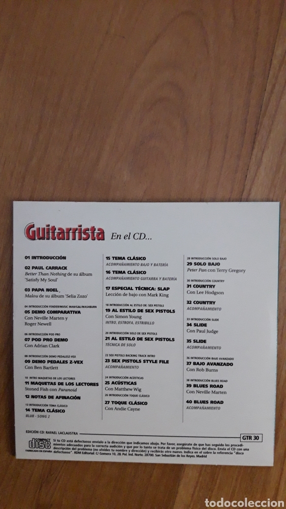 CDs de m&uacute;sica: GUITARRISTA. APRENDE A TOCAR BLUR - Foto 2