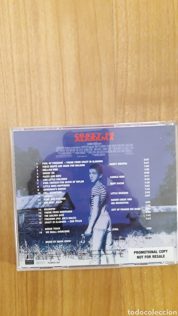 CDs de m&uacute;sica: BSO CRAZY IN ALABAMA - Foto 2