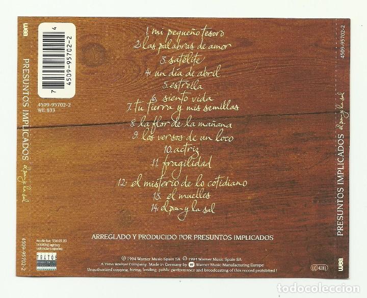 CDs de m&uacute;sica: Presuntos Implicados - El pan y la sal - WEA CD 1994 - Foto 2