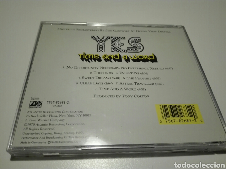 CDs de m&uacute;sica: CD YES. TIME AND A WORD. - Foto 2