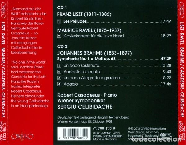 CDs de m&uacute;sica: Celibidache - Liszt / Ravel / Brahms - 2xCD - Foto 2