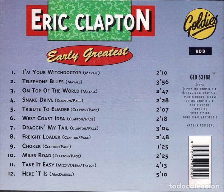 CDs de m&uacute;sica: Eric Clapton - Early Greatest. CD - Foto 2