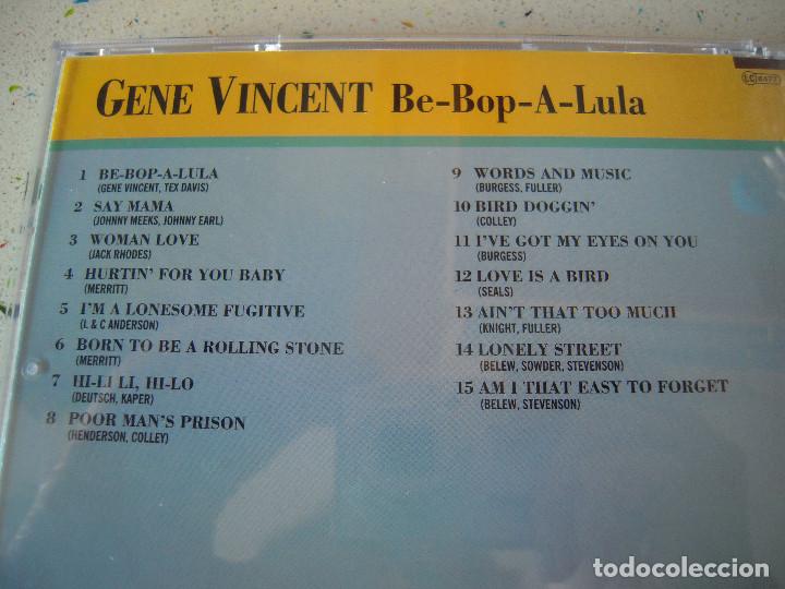 CDs de m&uacute;sica: CD Gene Vincent Be-Bop-A-Lula - Foto 3