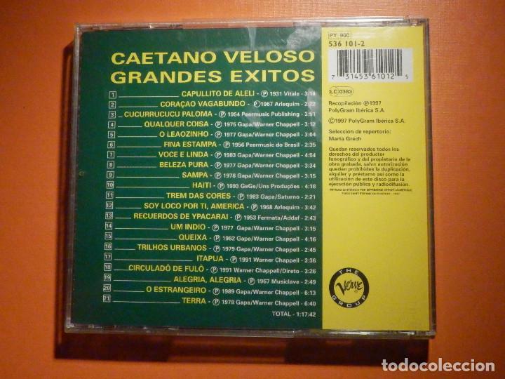 CDs de m&uacute;sica: CD - Compact Disc - Caetano Veloso - Grandes &Eacute;xitos - 1997 - Foto 3
