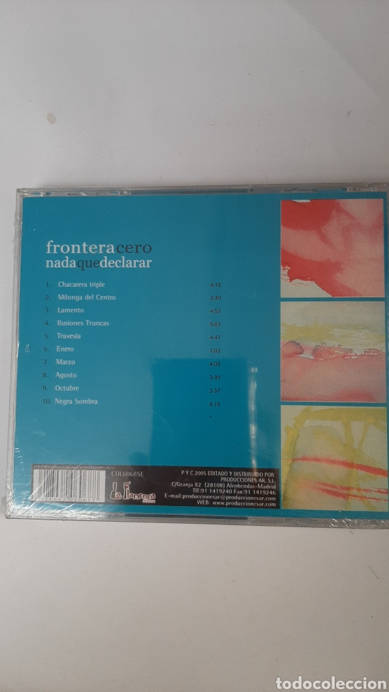 CDs de m&uacute;sica: FRONTERA CERO NADA QUE DECLARAR CD nuevo - Foto 2