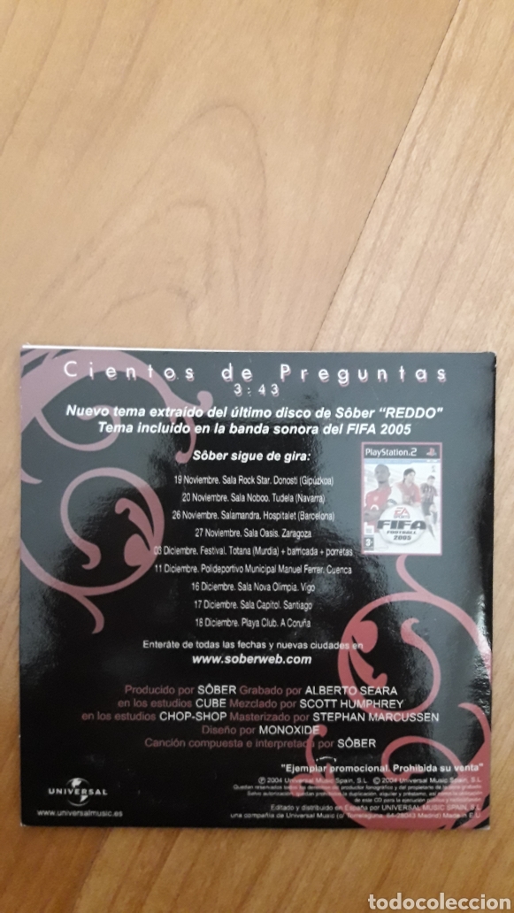CDs de m&uacute;sica: SOBER. CIENTOS DE PREGUNTAS - Foto 2