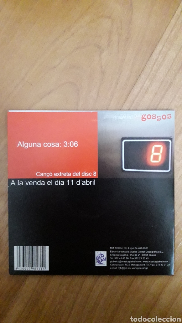 CDs de m&uacute;sica: GOSSOS. ALGUNA COSA - Foto 2