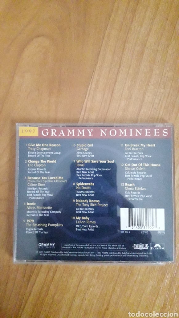 CDs de m&uacute;sica: 1997 GRAMMY NOMINEES - Foto 2