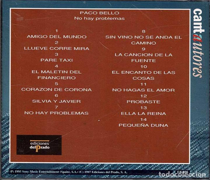 CDs de m&uacute;sica: Paco Bello - No hay problemas. CD - Foto 2