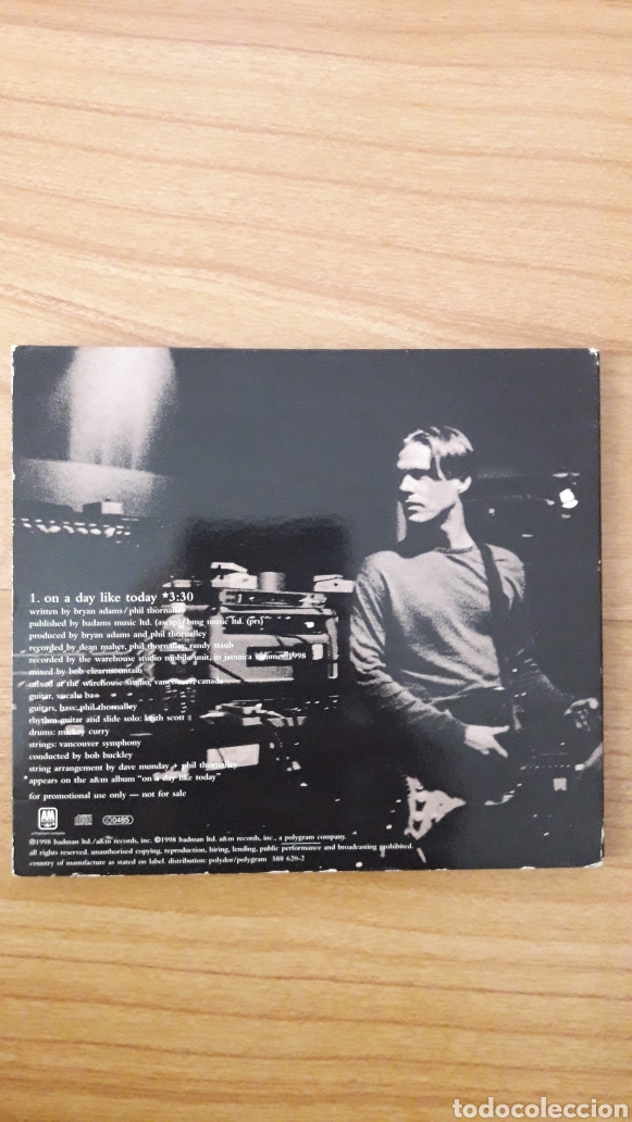 CDs de m&uacute;sica: BRYAN ADAMS. ON A DAY LIKE TODAY - Foto 2