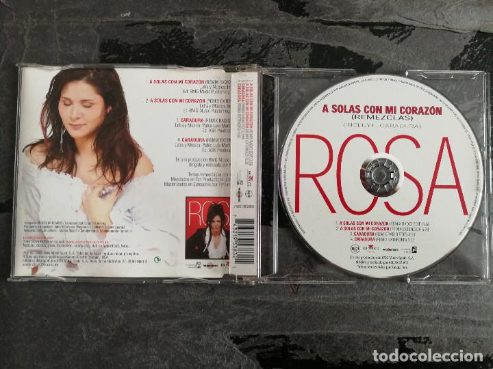 CDs de m&uacute;sica: Rosa- A solas con mi coraz&oacute;n (Remezclas) CD single 2002 - Foto 2