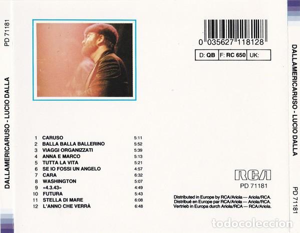 CDs de m&uacute;sica: Lucio Dalla - Dallamericaruso - CD - Foto 2