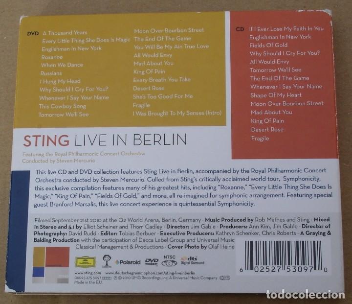 CDs de m&uacute;sica: STING - LIVE IN BERLIN (CD +DVD) 2010 - DIGIPAK - Foto 4