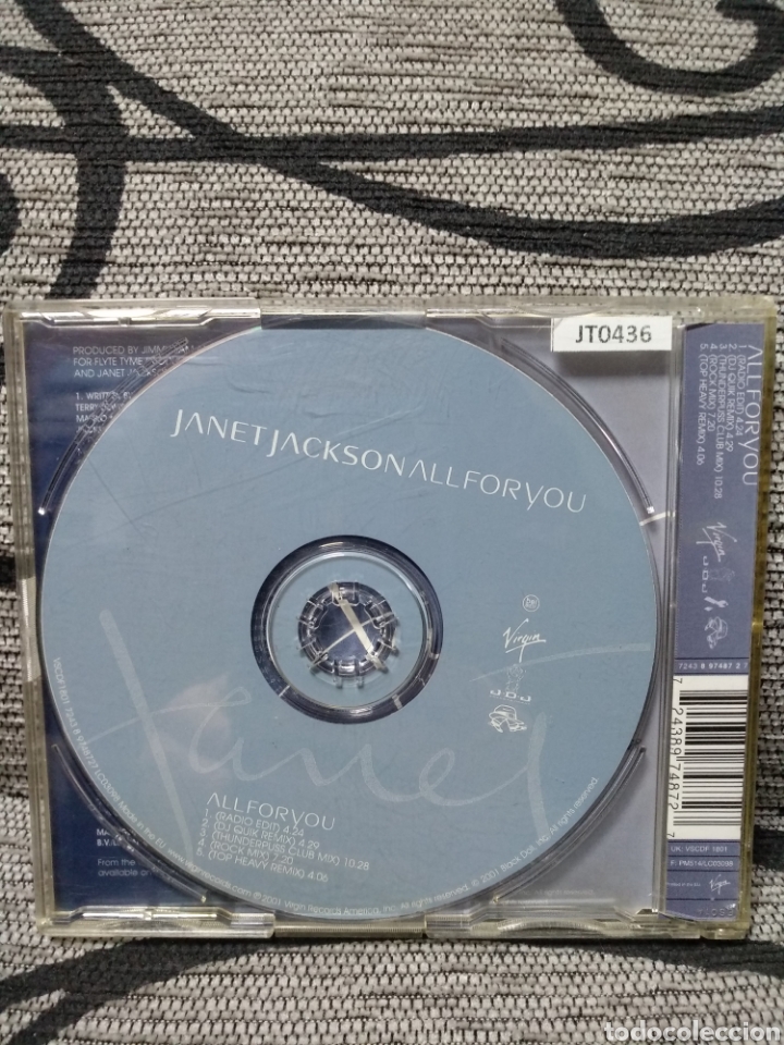 CDs de m&uacute;sica: Janet Jackson - All&iacute; for you - Foto 2