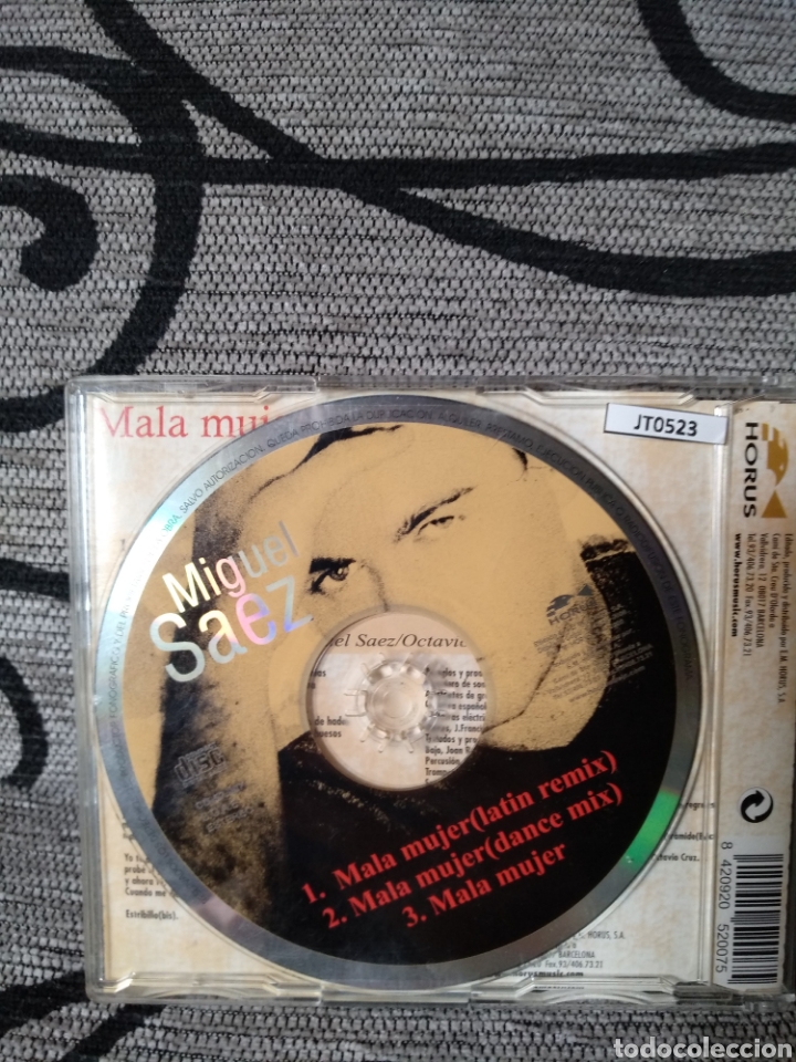 CDs de m&uacute;sica: Miguel S&aacute;ez - mala mujer - Foto 2