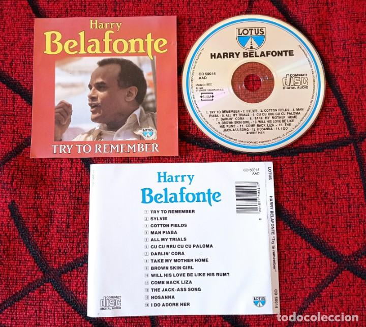 CDs de m&uacute;sica: HARRY BELAFONTE TRY TO REMEMBER CD ORIGINAL 1988 - Foto 1