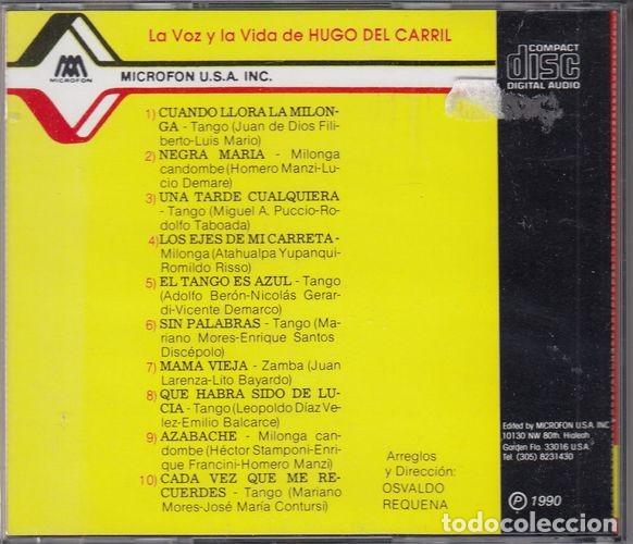 CDs de m&uacute;sica: HUGO DEL CARRIL - LA VOZ Y LA VIDA - CD TANGOS - Foto 2
