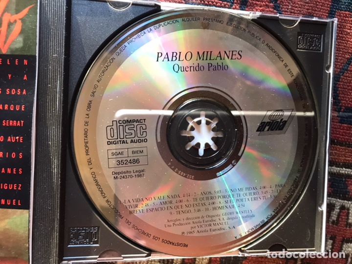 CDs de m&uacute;sica: Querido Pablo. Pablo Milan&eacute;s - Foto 5