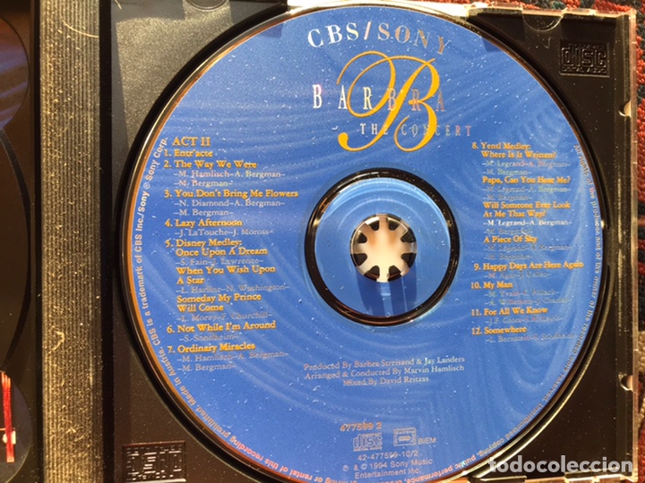 CDs de m&uacute;sica: Barbra. The concert - Foto 4