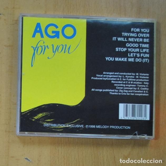 CDs de m&uacute;sica: AGO - FOR YOU - CD - Foto 2