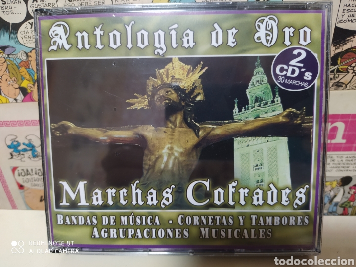 Music CDs: Antologia de oro. Marchas cofrades. Bandas de m&uacute;sica cornetas y tambores.Caja 2 CDs nuevo precintado