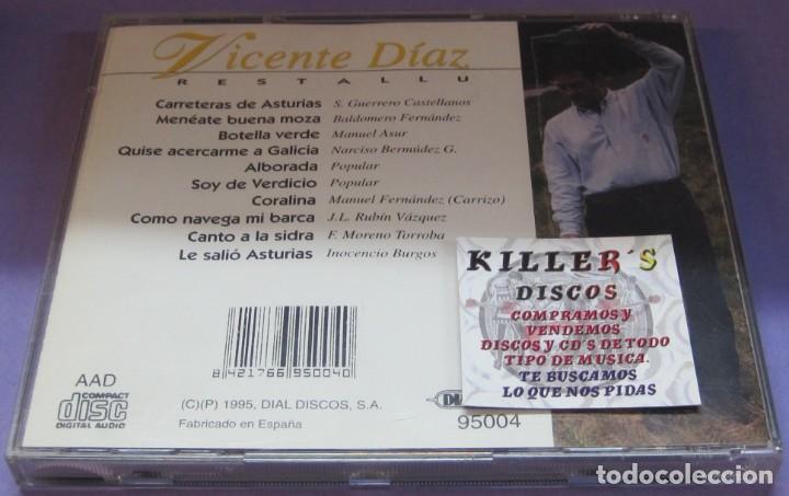 CDs de m&uacute;sica: Vicente D&iacute;az - Restallu - CD - Foto 2