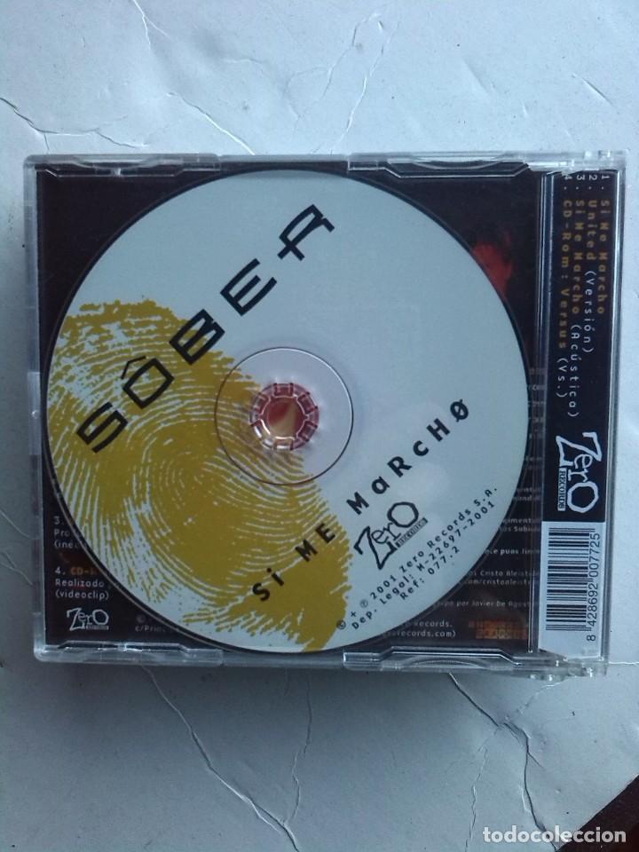 CDs de m&uacute;sica: SOBER - SI ME MARCHO CD SINGLE - Foto 2