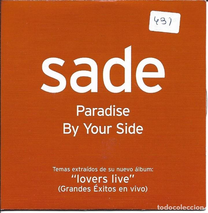 CDs de m&uacute;sica: SADE - PARADISE + BY YOUR SIDE CD SINGLE 2 TEMAS SPAIN 2002 - Foto 1