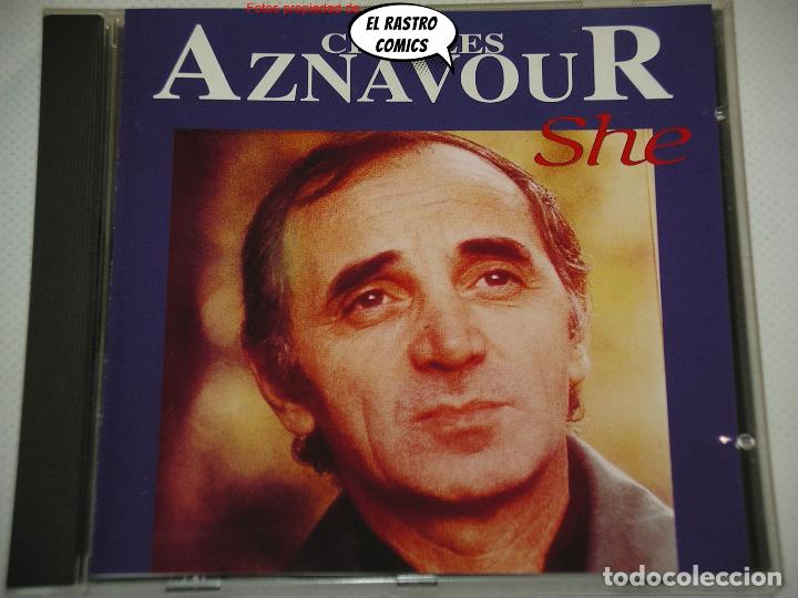 CDs de m&uacute;sica: Charles Aznavour, She, CD Mastertone, 1995, excelente estado - Foto 1