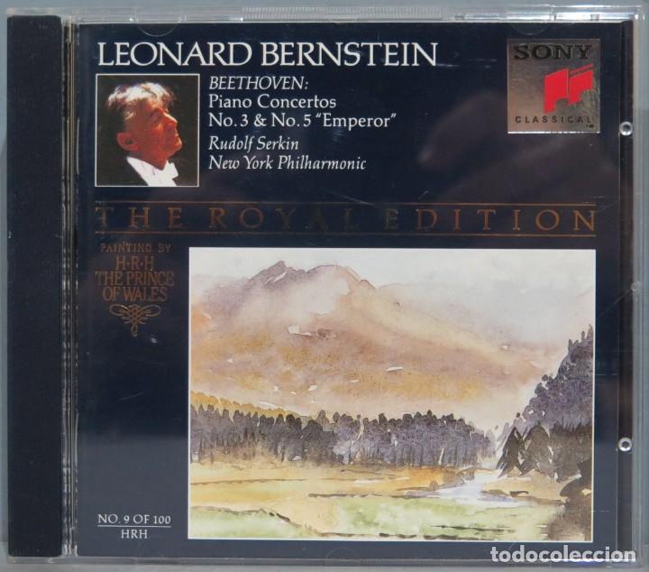 CDs de M&uacute;sica: CD. BEETHOVEN PIANO CONCERTOS Nos 3 & 5. BERNSTEIN