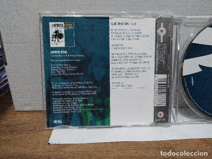 CDs de m&uacute;sica: CARMEN VIRUS / QUE MAS DA - CDSINGLE - Foto 3