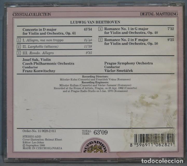 CDs de m&uacute;sica: CD. Romances Nos. 1 & 2. BEETHOVEN. SUK - Foto 2