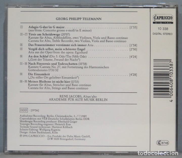 CDs de m&uacute;sica: CD. Telemann. Cantatas & Odes. Jacobs - Foto 2