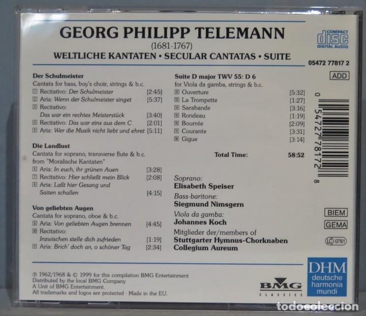 CDs de m&uacute;sica: CD. TELEMANN. CANTATAS. DHM - Foto 2