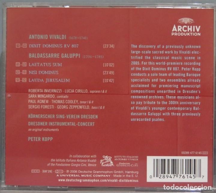 CDs de m&uacute;sica: CD. VIVALDI. DIXIT DOMINUS - Foto 2