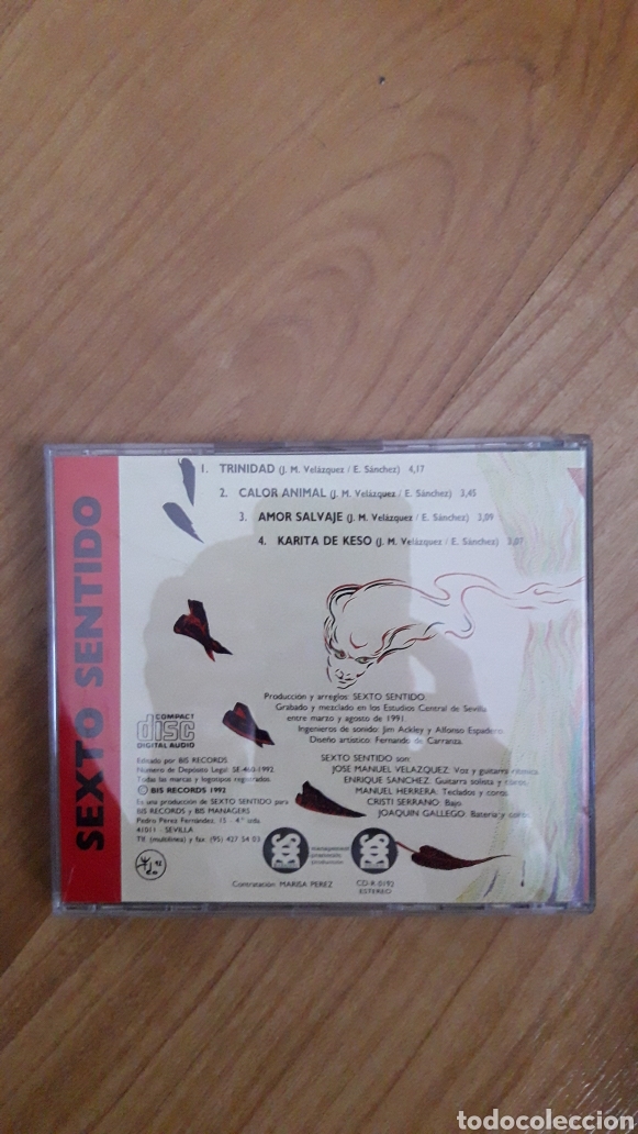 CDs de m&uacute;sica: SEXTO SENTIDO. CALOR ANIMAL - Foto 2