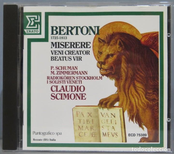 CDs de m&uacute;sica: CD. MISERERE. BERTONI - Foto 1